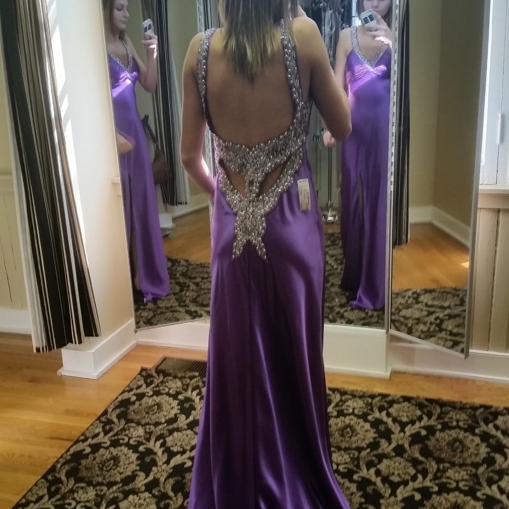 Long purple Prom dress